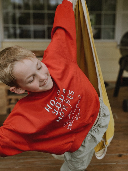 hold your horses crewneck