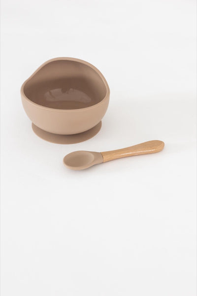 suction bowl +  wooden spoon