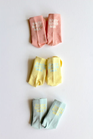 salty buttermilk socks /  pastel edition