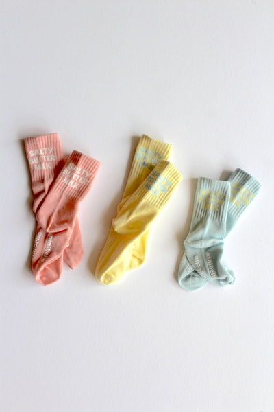 salty buttermilk socks /  pastel edition