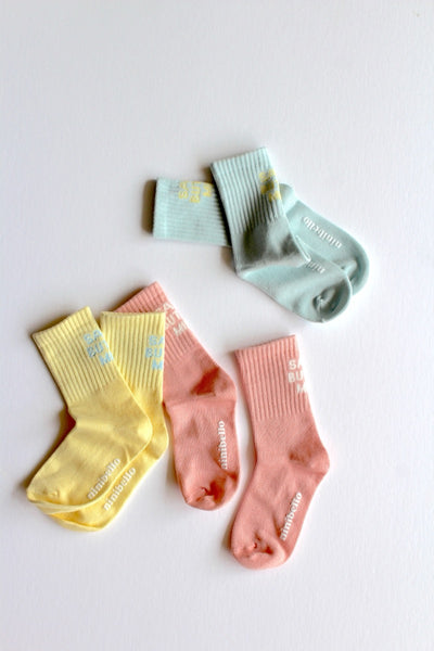 salty buttermilk socks /  pastel edition