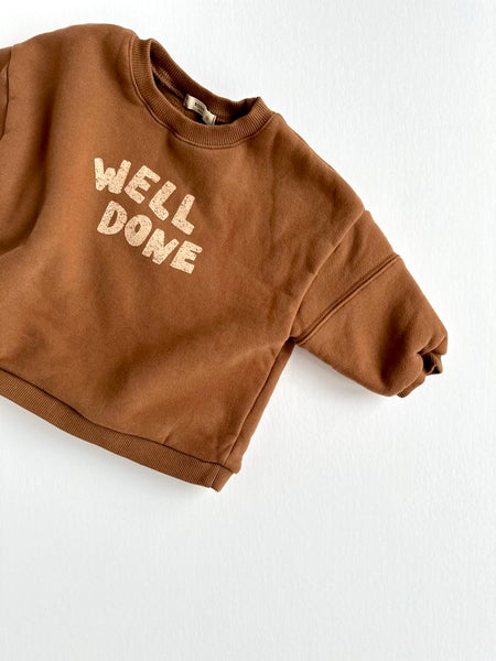 well done baby crewneck