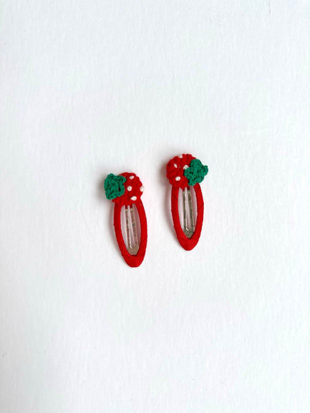 strawberry jam hair-clips