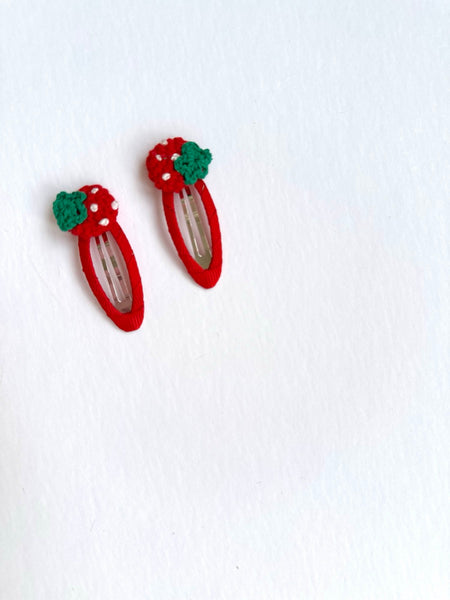 strawberry jam hair-clips