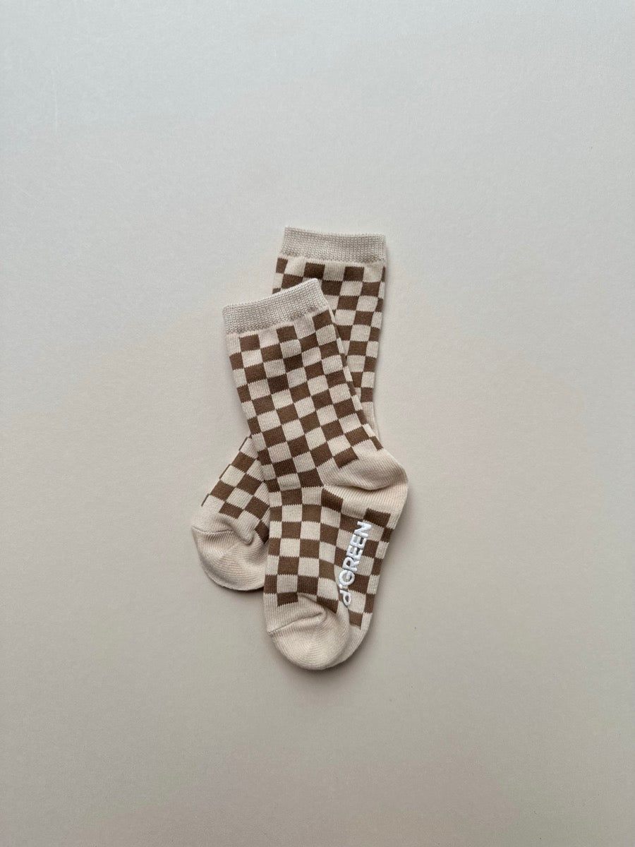 kid's checkerboard socks