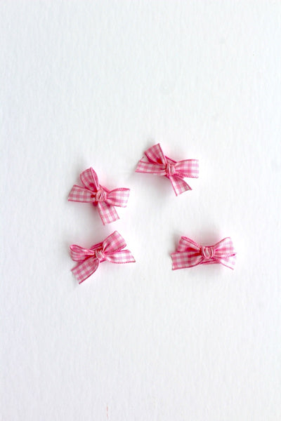 mini gingham bows (set of 4)