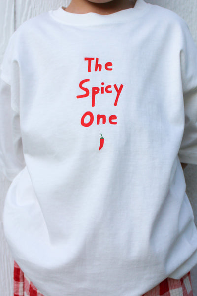 Zoomed in of the spicy one graphic on kid 