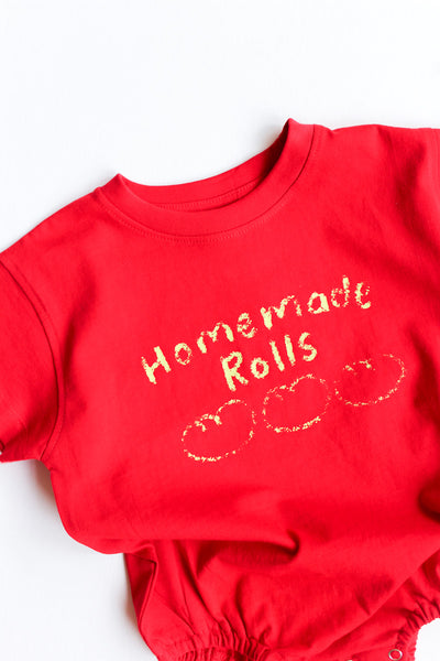 homemade rolls romper
