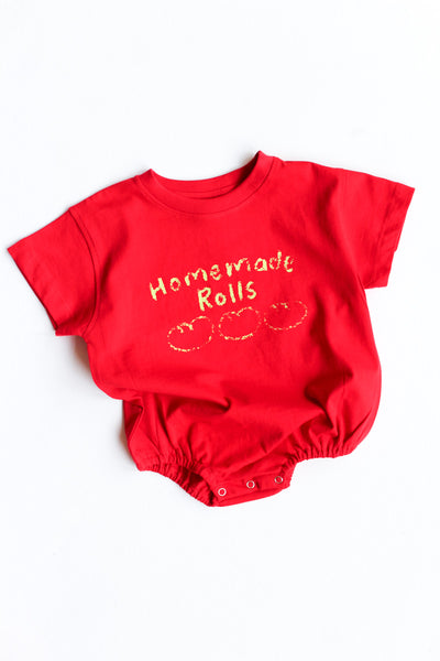 homemade rolls romper