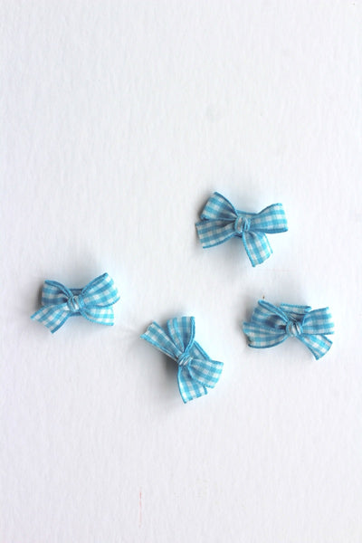 mini gingham bows (set of 4)