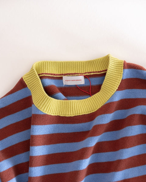 stripe knit pullover