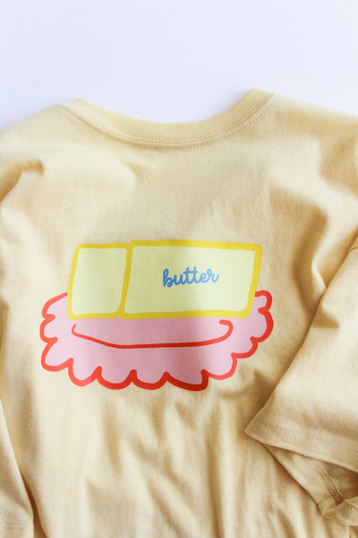 women's butter dish tee (soft yellow)