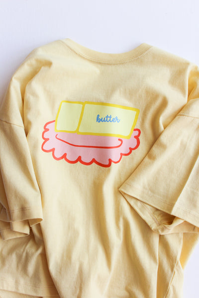 women's butter dish tee (soft yellow)