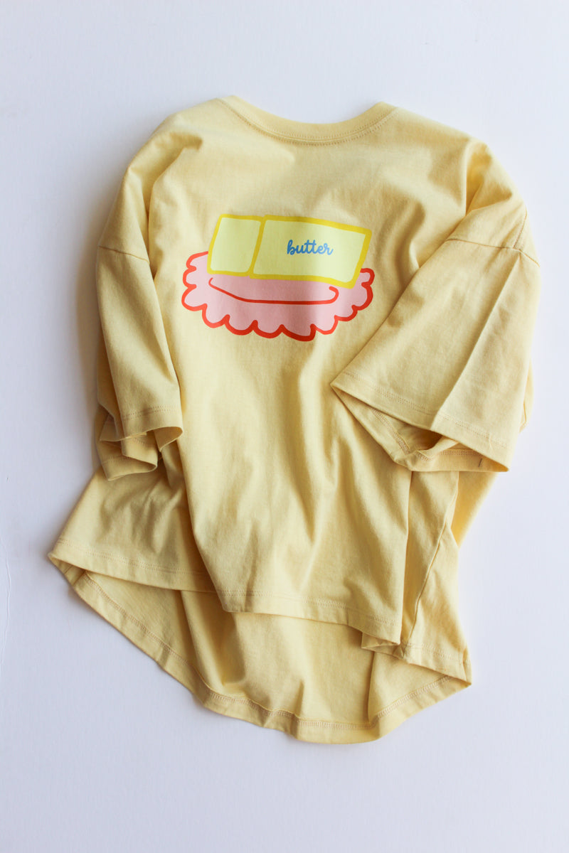 women's butter dish tee (soft yellow)