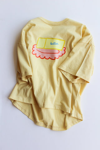women's butter dish tee (soft yellow)