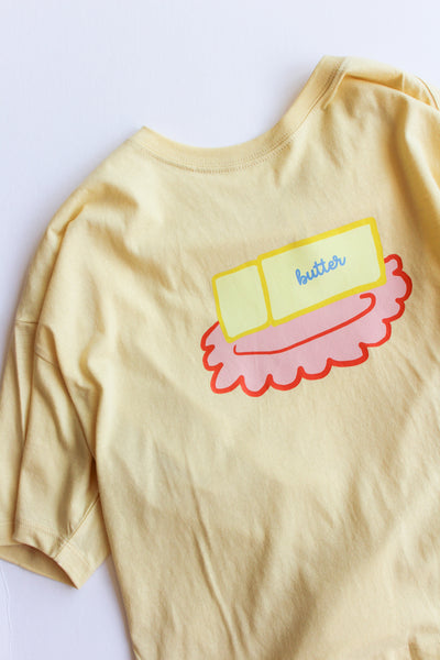 women's butter dish tee (soft yellow)
