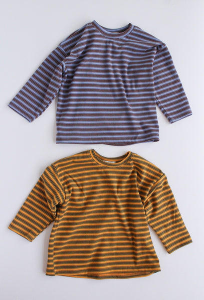 velour retro striped shirt