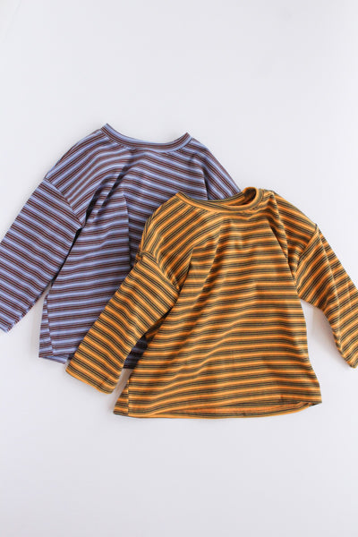 velour retro striped shirt