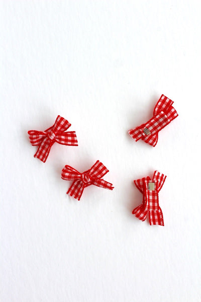 mini gingham bows (set of 4)