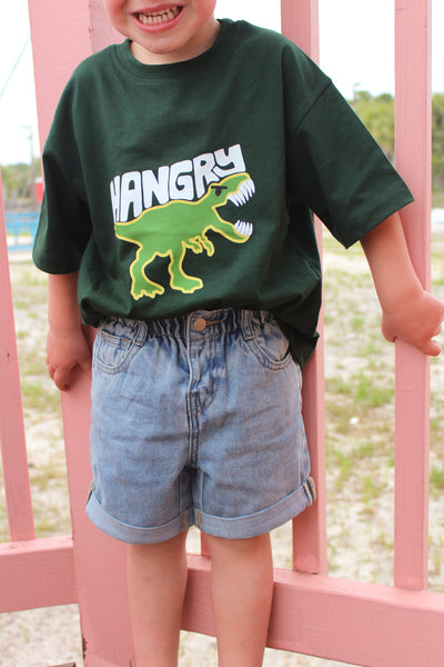 paperbag denim shorts