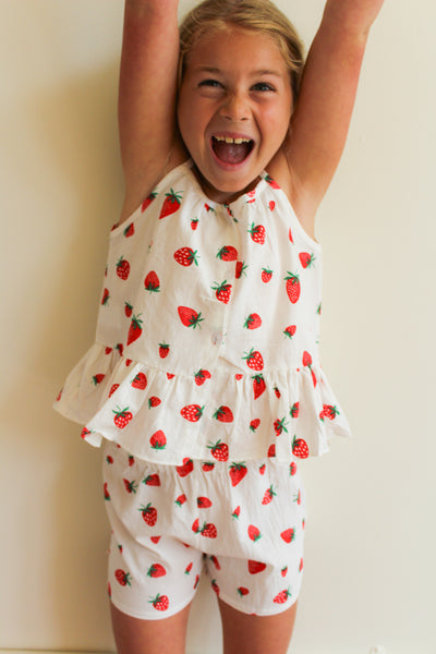 strawberry frill top