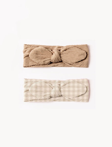 brown bow headband