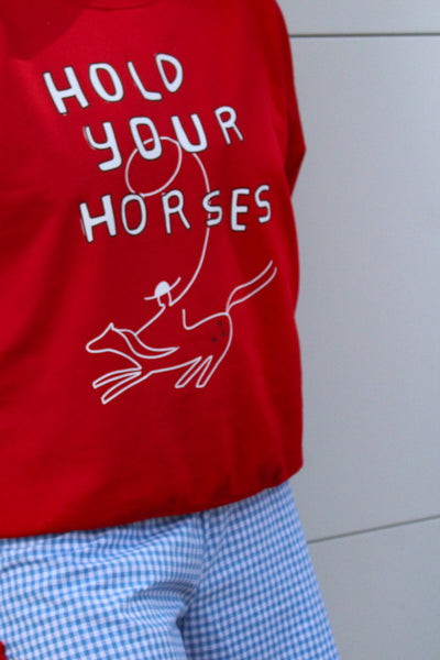 women's hold your horses crewneck