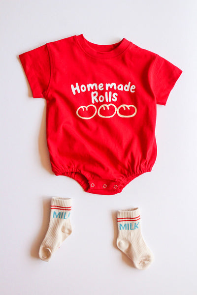 homemade rolls romper