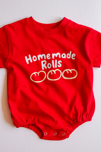 homemade rolls romper