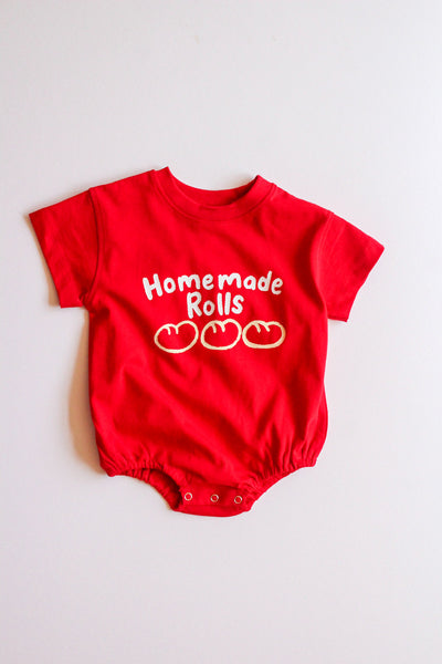 homemade rolls romper