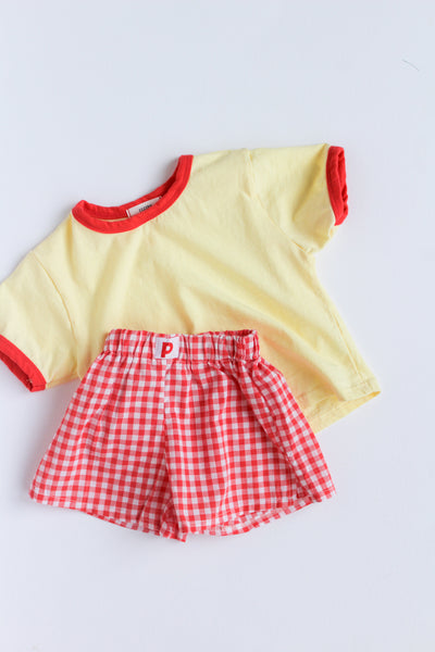 pigeon gingham shorts