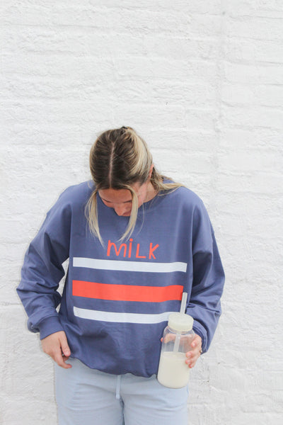 women's milk crewneck