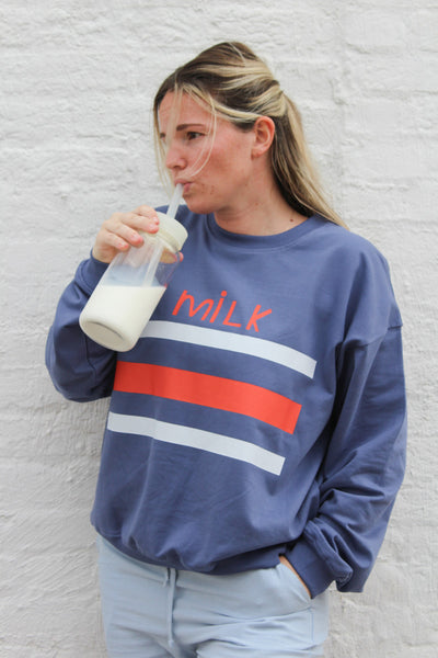 women's milk crewneck