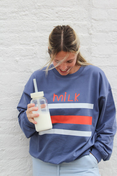 women's milk crewneck