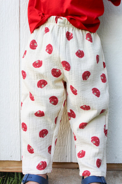 Tomato print pants for kids 