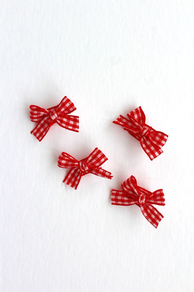 mini gingham bows (set of 4)