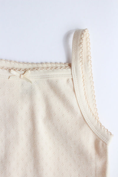 pointelle tank onesie