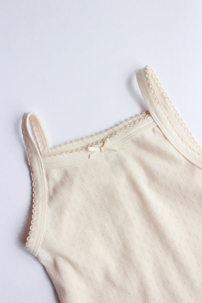 pointelle tank onesie