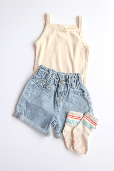 pointelle tank onesie