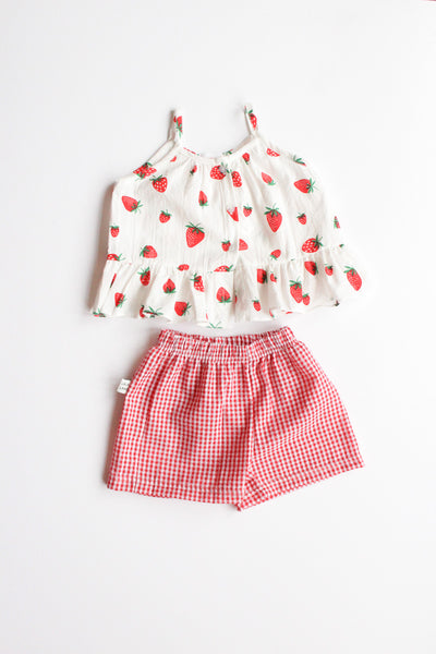 strawberry frill top