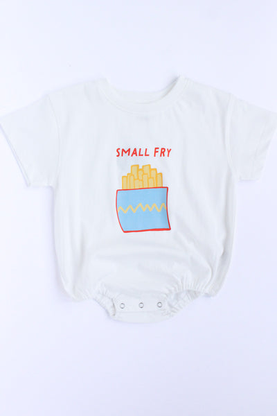 small fry romper (white)