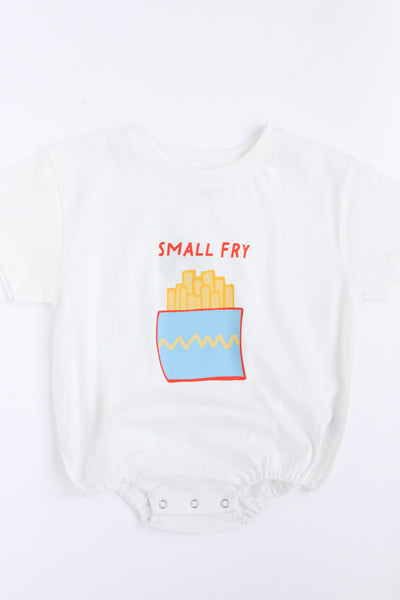 small fry romper (white)