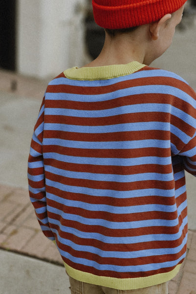 stripe knit pullover