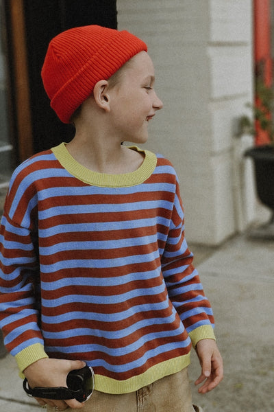stripe knit pullover
