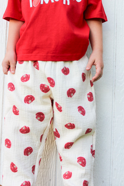 Tomato print pants for kids 