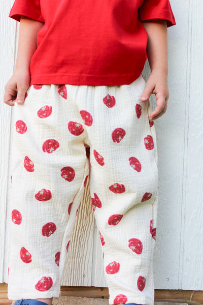Tomato print pants for kids 