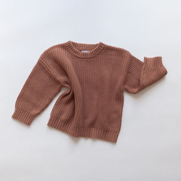 neutral chunky knit sweater